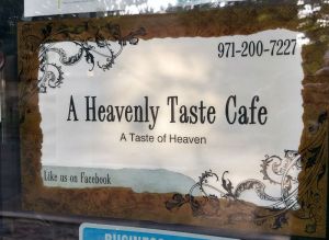 Sign for A Heavenly Taste Cafe